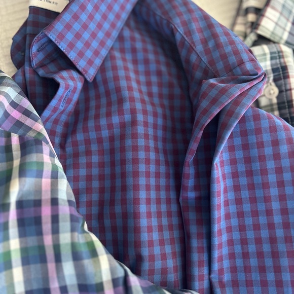 6 Mizzen+Main Men's Dress Shirts - Multicolor Plaid and Solid - Picture 4 of 7